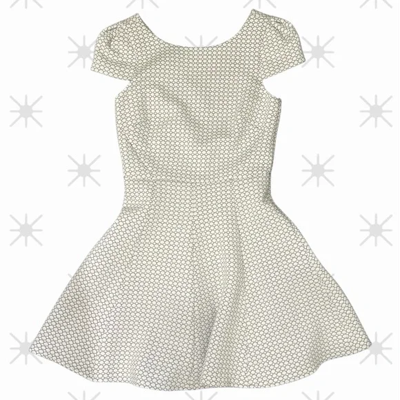 Anthropologie 4.collective Cocktail Party Dress White Geometric NWT Size 2 - Picture 1 of 9